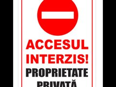 Semn pentru accesul interzis proprietate privata